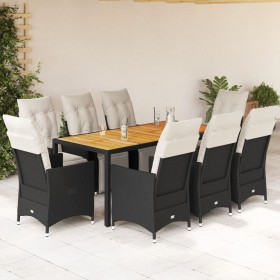 9-piece garden dining set with black synthetic rattan cushions by , Garden sets - Ref: Foro24-3276860, Price: 1,00 €, Discoun...