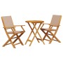 3-teiliges Bistro-Set aus Stoff und massivem Holz in Taupe-Farbe. von , Gartensets - Ref: Foro24-3281798, Preis: 172,46 €, Ra...