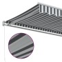 Manual retractable awning in anthracite gray and white, 500x350 cm. by , Awnings - Ref: Foro24-3215800, Price: 429,99 €, Disc...