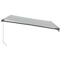 Toldo retráctil manual con luz LED antracita y blanco 400x350cm de , Toldos - Ref: Foro24-3215809, Precio: 461,94 €, Descuent...