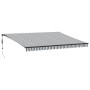 Toldo retráctil automático gris antracita y blanco 450x350 cm de , Toldos - Ref: Foro24-3215814, Precio: 502,82 €, Descuento: %