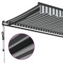 Toldo retráctil automático gris antracita y blanco 450x350 cm de , Toldos - Ref: Foro24-3215814, Precio: 502,82 €, Descuento: %