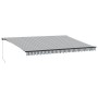 Toldo retráctil manual gris antracita y blanco 500x350 cm de , Toldos - Ref: Foro24-3215816, Precio: 474,42 €, Descuento: %