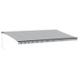 Toldo retráctil manual luz LED antracita y blanco 600x350 cm de , Toldos - Ref: Foro24-3215821, Precio: 613,74 €, Descuento: %