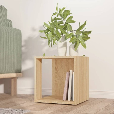 Side table made of Sonoma oak plywood, 33x33x34.5 cm by , Side tables - Ref: Foro24-809011, Price: 28,04 €, Discount: %