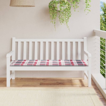 Garden bench cushion in red checkered Oxford fabric 150x50x3 cm by , Cushions for chairs and sofas - Ref: Foro24-314090, Pric...