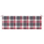 Garden bench cushion in red checkered Oxford fabric 150x50x3 cm by , Cushions for chairs and sofas - Ref: Foro24-314090, Pric...