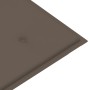 Banco Batavia madera maciza de teca con cojín gris taupe 120 cm de , Bancos de jardín - Ref: Foro24-3062162, Precio: 213,34 €...