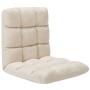 Folding floor lounger in cream microfiber by , Daybeds - Ref: Foro24-325257, Price: 77,03 €, Discount: %