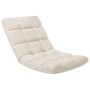 Folding floor lounger in cream microfiber by , Daybeds - Ref: Foro24-325257, Price: 77,03 €, Discount: %