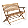 Solid acacia wood garden bench with cushion, 120 cm by , garden benches - Ref: Foro24-3064247, Price: 131,97 €, Discount: %