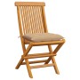 Garden chairs 6 units with beige cushions teak wood by , Garden chairs - Ref: Foro24-3065608, Price: 389,98 €, Discount: %