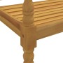 Batavia bank with red checkered pattern cushion teak wood 150 cm by , garden benches - Ref: Foro24-3100839, Price: 242,68 €, ...