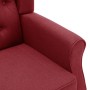 Sillón de masaje con reposapiés tela rojo tinto de vidaXL, Sillones de masaje eléctricos - Ref: Foro24-320164, Precio: 286,99...