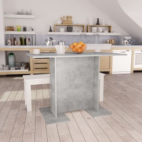 Gray concrete wood dining table 110x60x75 cm by , Kitchen and dining tables - Ref: Foro24-800247, Price: 83,85 €, Discount: %