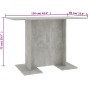 Mesa de comedor de madera gris hormigón 110x60x75 cm de , Mesas de cocina y de comedor - Ref: Foro24-800247, Precio: 83,85 €,...