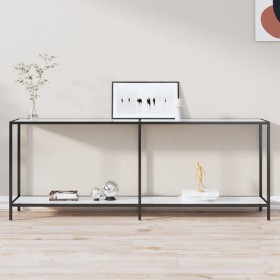 Mesa consola vidrio templado blanco 200x35x75,5 cm de , Mesas auxiliares - Ref: Foro24-331708, Precio: 131,51 €, Descuento: %