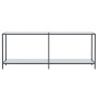 White tempered glass console table 200x35x75.5 cm by , Side tables - Ref: Foro24-331708, Price: 131,51 €, Discount: %