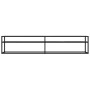 TV stand made of tempered glass in black marble color, 200x40x40.5 cm by , TV Furniture - Ref: Foro24-331729, Price: 133,60 €...