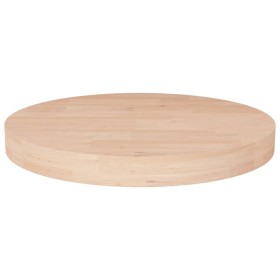 Round oak wood table top untreated surface Ø40x4 cm by , Table tops - Ref: Foro24-342908, Price: 39,99 €, Discount: %