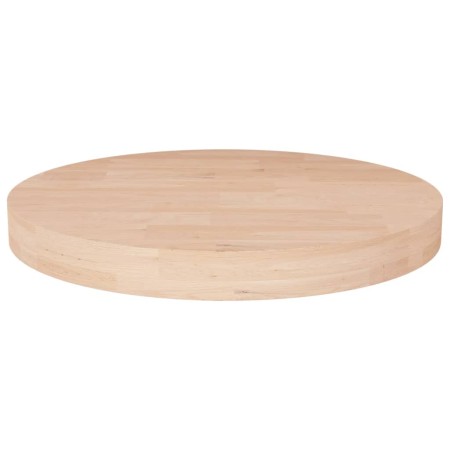 Round oak wood table top untreated surface Ø40x4 cm by , Table tops - Ref: Foro24-342908, Price: 45,33 €, Discount: %