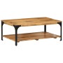 Coffee table with 2 heights, made of steel and mango wood, measuring 100x55x38 cm. by , Coffee table - Ref: Foro24-352019, Pr...