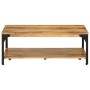 Mesa de centro con 2 alturas acero y madera mango 100x55x38 cm de , Mesas de centro - Ref: Foro24-352019, Precio: 181,99 €, D...