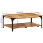 Coffee table with 2 heights, made of steel and mango wood, measuring 100x55x38 cm. by , Coffee table - Ref: Foro24-352019, Pr...