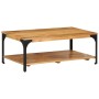 Coffee table with 2 heights, made of steel and mango wood, measuring 100x55x38 cm. by , Coffee table - Ref: Foro24-352019, Pr...