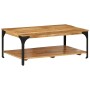 Coffee table with 2 heights, made of steel and mango wood, measuring 100x55x38 cm. by , Coffee table - Ref: Foro24-352019, Pr...