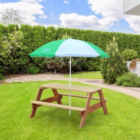 AXI Nick Kids Picnic Table with Umbrella Brown by AXI, Garden tables - Ref: Foro24-441649, Price: 124,03 €, Discount: %