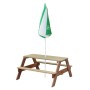 AXI Nick Kids Picnic Table with Umbrella Brown by AXI, Garden tables - Ref: Foro24-441649, Price: 124,03 €, Discount: %