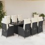 9-piece garden dining set with black synthetic rattan cushions by , Garden sets - Ref: Foro24-3213114, Price: 1,00 €, Discoun...