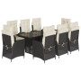 9-piece garden dining set with black synthetic rattan cushions by , Garden sets - Ref: Foro24-3213114, Price: 1,00 €, Discoun...