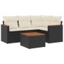 Set de muebles de jardín 5 pzas y cojines ratán sintético negro de , Conjuntos de jardín - Ref: Foro24-3258339, Precio: 315,9...