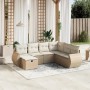 Gartensofagarnitur 7-teilig mit Kissen aus synthetischem Rattan in Beige. von , Gartensets - Ref: Foro24-3264144, Preis: 594,...