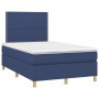 Boxspringbett mit Matratze und LED-Lichtern, blauer Stoff, 120x190 cm. von , Betten und Lattenroste - Ref: Foro24-3270245, Pr...