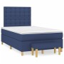 Box spring bed with blue fabric mattress 120x190 cm by , Beds and slatted bases - Ref: Foro24-3270438, Price: 439,34 €, Disco...