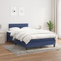 Cama box spring con colchón tela azul 120x190 cm de , Camas y somieres - Ref: Foro24-3269743, Precio: 372,83 €, Descuento: %