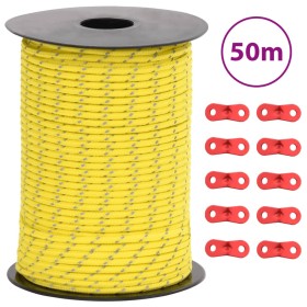 Wind rope with reflective strips and tensioners 50 m 3 mm by , Tent Accessories - Ref: Foro24-4008121, Price: 12,99 €, Discou...