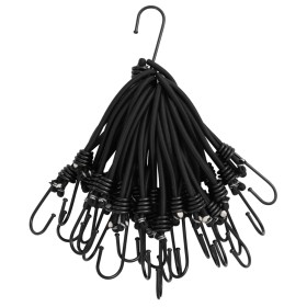 Elastic cords with hooks 25 units 17 cm by , Tent Accessories - Ref: Foro24-4008140, Price: 21,99 €, Discount: %