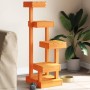 Solid pine wood cat tree in brown wax, 45.5x49x103 cm by , Cat furniture - Ref: Foro24-847132, Price: 81,64 €, Discount: %