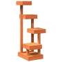 Árbol para gatos madera maciza pino marrón cera 45,5x49x103 cm de , Mobiliario para gatos - Ref: Foro24-847132, Precio: 81,64...