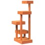 Solid pine wood cat tree in brown wax, 45.5x49x103 cm by , Cat furniture - Ref: Foro24-847132, Price: 81,64 €, Discount: %