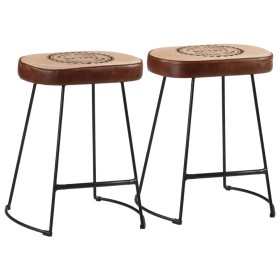 Bar stools 2 units dark brown 40x29.5x53 cm by , Kitchen stools - Ref: Foro24-358929, Price: 76,76 €, Discount: %