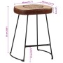 Bar stools 2 units dark brown 40x29.5x53 cm by , Kitchen stools - Ref: Foro24-358929, Price: 94,99 €, Discount: %