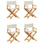 Folding garden chairs 4 units, cream white fabric by , Garden chairs - Ref: Foro24-3208910, Price: 253,68 €, Discount: %