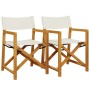 Folding garden chairs 2 units, white cream fabric by , Garden chairs - Ref: Foro24-365837, Price: 113,41 €, Discount: %