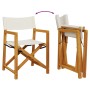 Folding garden chairs 2 units, white cream fabric by , Garden chairs - Ref: Foro24-365837, Price: 113,41 €, Discount: %