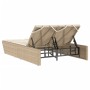 Double sun lounger with beige synthetic rattan cushions by , Loungers - Ref: Foro24-368183, Price: 293,68 €, Discount: %